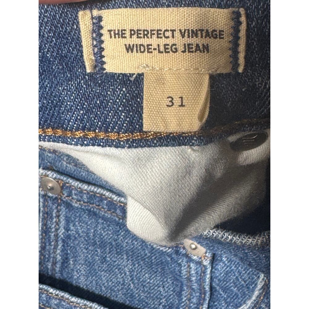 Madewell The Perfect Vintage Wide-Leg Jeans Womens 31 Blue Stretch Denim Relaxed - Picture 10 of 16